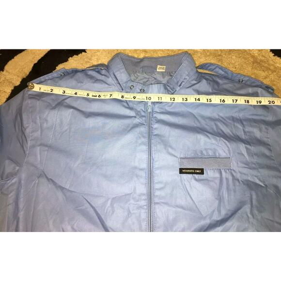 Vtg 80's Members Only Jacket Blue Windbreaker Mens Size 44 Made in Hong Kon - Picture 7 of 9